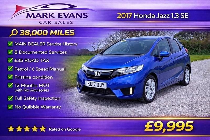 Used Honda Jazz SE 102 HP (75 kW) 2017 Blue Hatchback