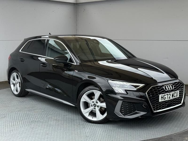 Black Used 2023 Audi A3 Sportback S-Line Hatchback | £23,499 (A bit pricey) - Image 1/4