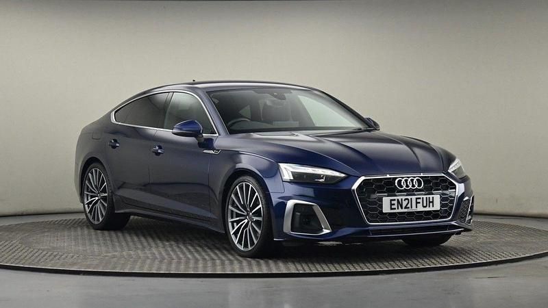 Navarra blue Used 2021 Audi A5 Sportback S-Line Hatchback | £23,250 (Fair price) - Image 1/4