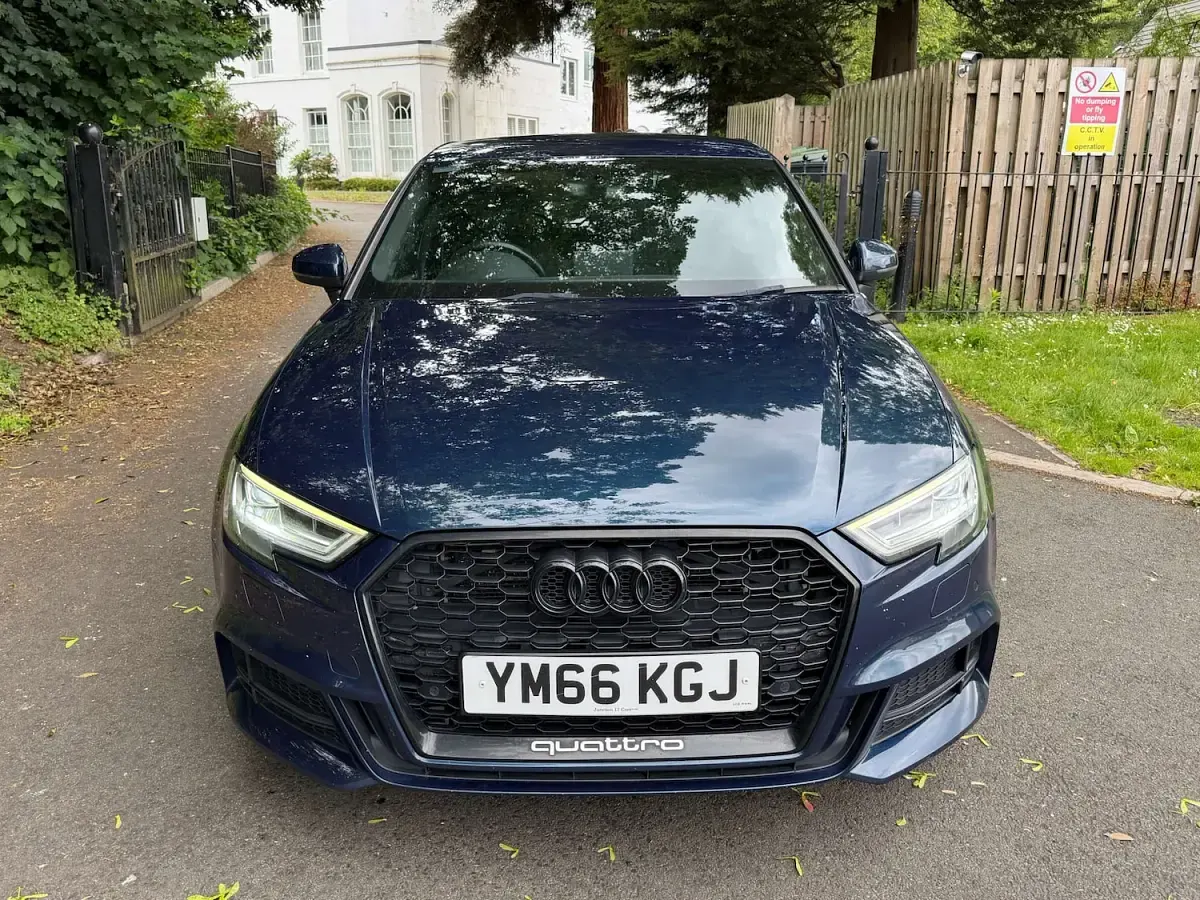 Used Audi A3 S-Line 190 HP (139 kW) 2017 Blue Sedan