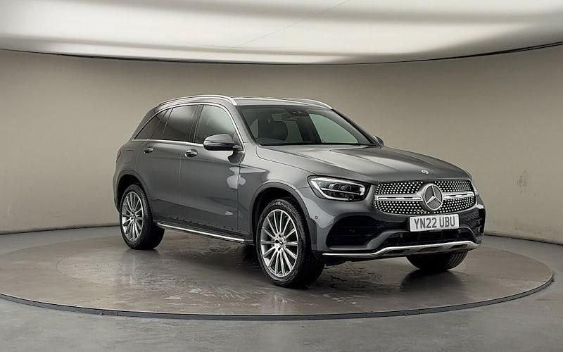 Used Mercedes GLC300e AMG line 320 HP (235 kW) 2022 Selenite grey SUV