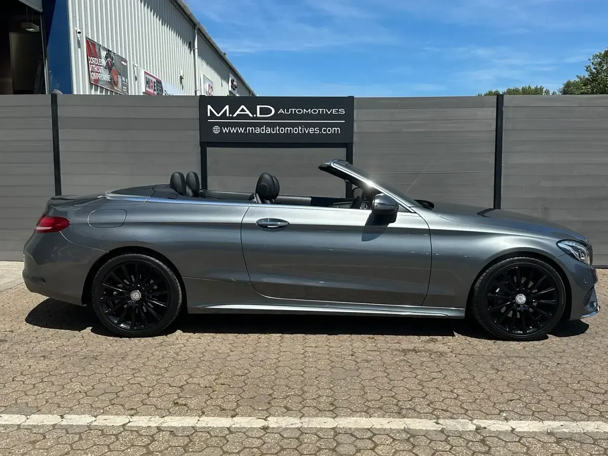 Used Mercedes C220 AMG line 170 HP (125 kW) 2017 Grey Cabriolet