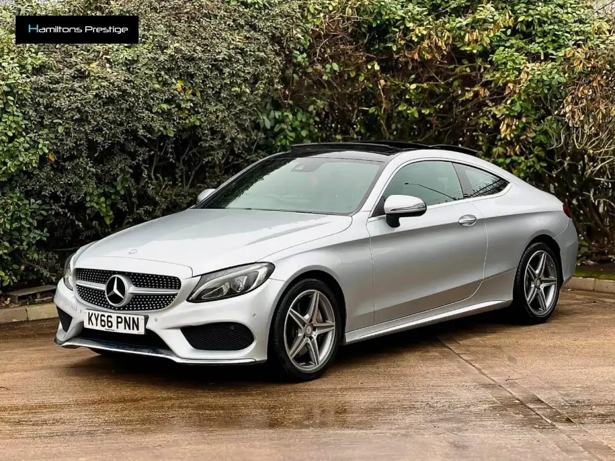 Used Mercedes C250 AMG Line Premium Plus 201 HP (147 kW) 2016 Silver Coupe