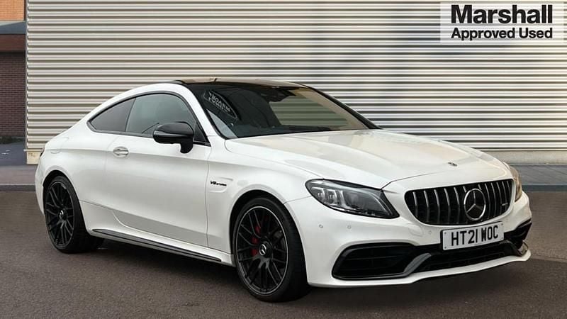 White Used 2021 Mercedes C63S AMG Premium Plus Coupe | £50,750 (Good price) - Image 1/4