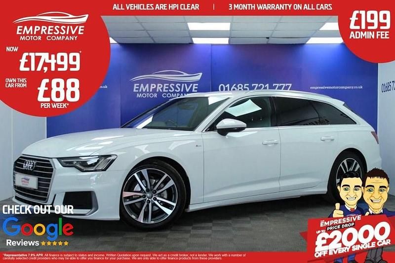 White Used 2019 Audi A6 S-Line Estate | £18,499 (Fair price) - Image 1/4