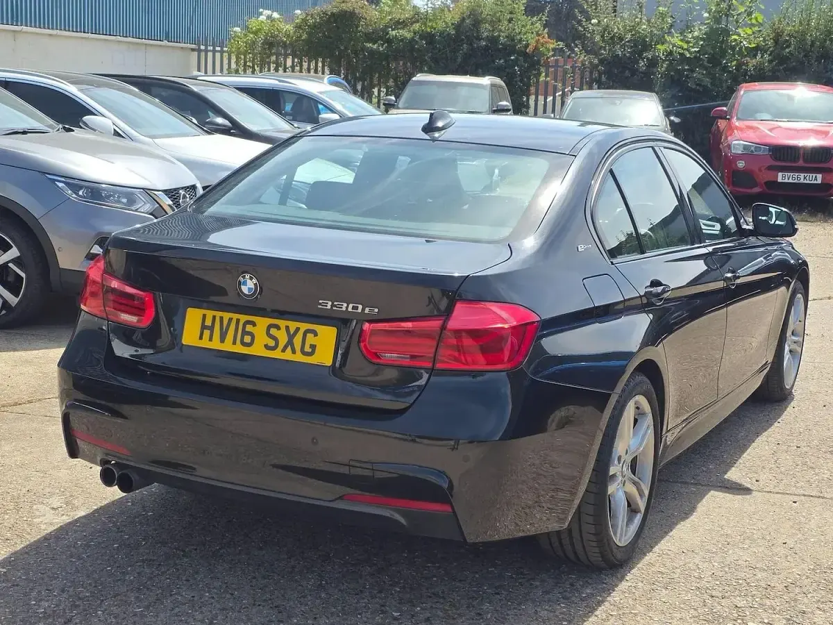 Used BMW 330e M Sport 252 HP (185 kW) 2016 Black Sedan