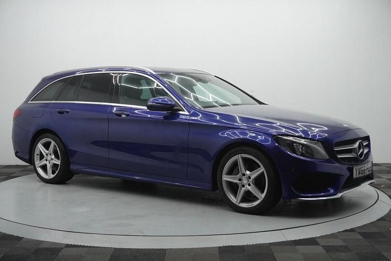 Used Mercedes C200 AMG line 2017 Blue Estate