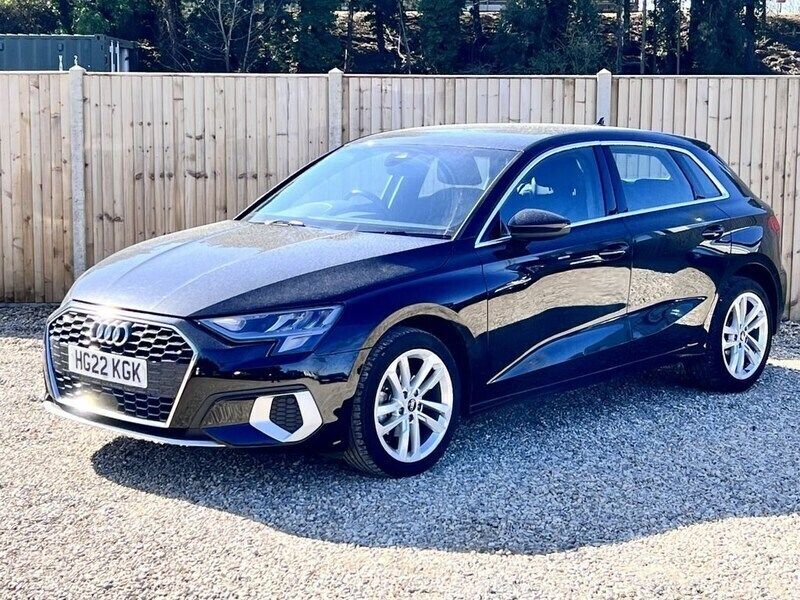 Black Used 2022 Audi A3 Sportback Sport Hatchback | £15,700 (Good price) - Image 1/4