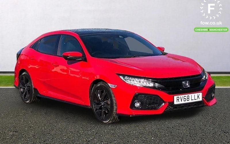 Red Used 2018 Honda Civic Sport Plus Hatchback | £16,799 (Fair price) - Image 1/4