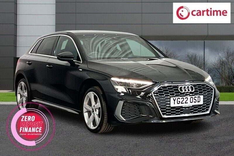 Black Used 2022 Audi A3 Sportback e-tron S-Line Sedan | £18,360 (Fair price) - Image 1/4