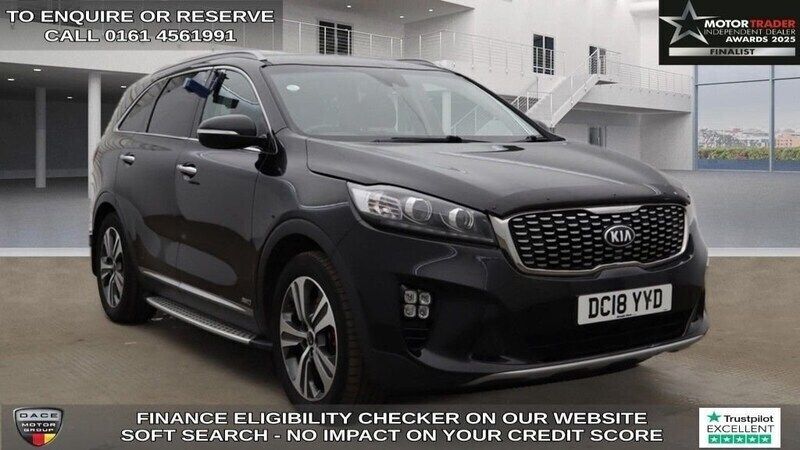 Black Used 2018 Kia Sorento GT-Line SUV | £19,970 (Fair price) - Image 1/4