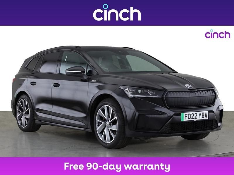 Black Used 2022 Skoda Enyaq iV SportLine SUV | £20,999 (A bit pricey) - Image 1/3
