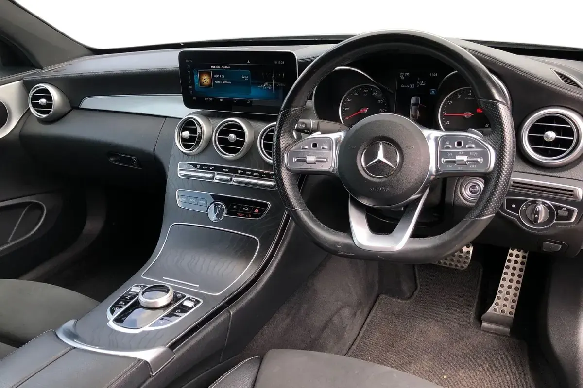 Used Mercedes C200 AMG line 184 HP (135 kW) 2019 Black Coupe