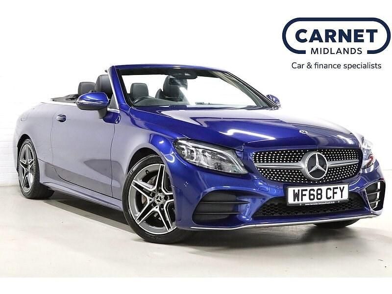 Blue Used 2018 Mercedes C200 AMG Line Premium Cabriolet | £17,290 (Fair price) - Image 1/3