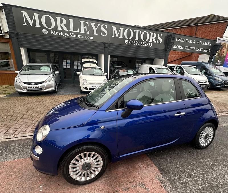Used Fiat 500 Lounge 69 HP (50 kW) 2009 Blue Cabriolet