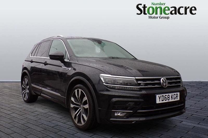 Black Used 2019 VW Tiguan R-line SUV | £20,995 (Good price) - Image 1/1