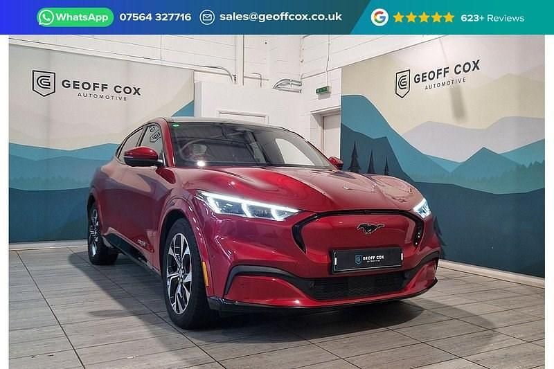 Rapid red (exclusive paint) Used 2021 Ford Mustang Mach-E Extended Range SUV | £22,745 - Image 1/3