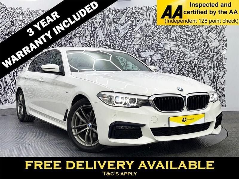 White Used 2019 BMW 520 M Sport Sedan | £19,195 (Fair price) - Image 1/2