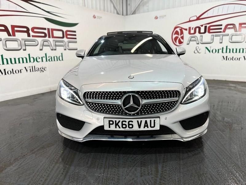 Begagnad Mercedes C250 AMG line 204 HK (150 kW) 2016 Silver Sportkupé