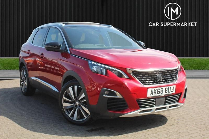 Red Used 2019 Peugeot 3008 Premium Hatchback | £13,885 (Fair price) - Image 1/4