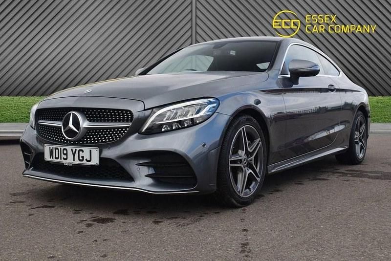 Used Mercedes C300 AMG line 258 HP (189 kW) 2019 Grey Coupe