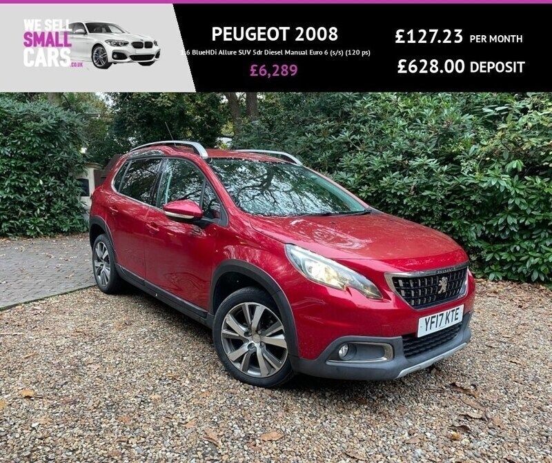 Red Used 2017 Peugeot 2008 Allure SUV | £6,289 (Fair price) - Image 1/4
