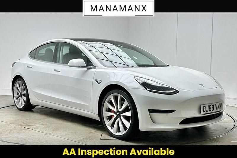 Used Tesla Model 3 Performance 461 kW (627 HP) 2019 White Sedan