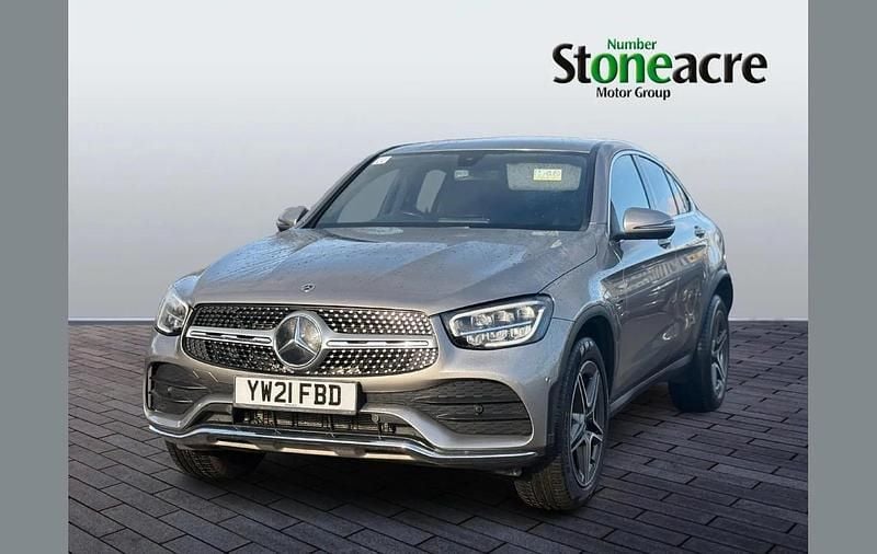 Used Mercedes GLC300e AMG line 301 HP (221 kW) 2021 Silver Coupe