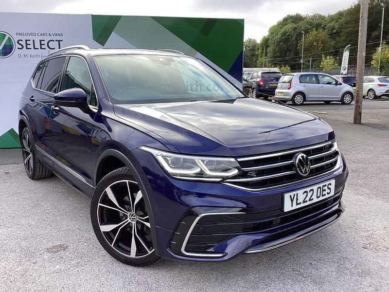 Blue Used 2022 VW Tiguan Allspace R-line SUV | £26,750 (Fair price) - Image 1/4