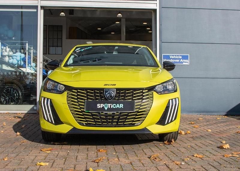 Yellow Used 2023 Peugeot e-208 Style Hatchback | £13,850 (Good price) - Image 1/4