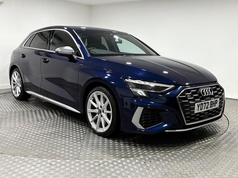 Blue Used 2022 Audi S3 Sportback Performance Hatchback | £27,995 (Fair price) - Image 1/4