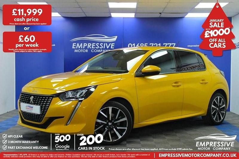 Yellow Used 2020 Peugeot 208 Allure Hatchback | £11,999 (Expensive) - Image 1/4