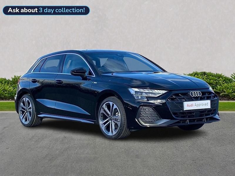 Black Used 2025 Audi A3 S-Line Hatchback | £29,668 (A bit pricey) - Image 1/4