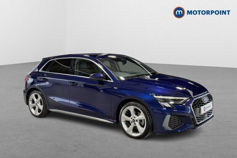Blue Used 2022 Audi A3 S-Line Hatchback | £21,199 (Fair price) - Image 1/4