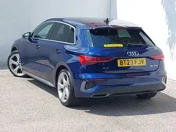 Used Audi A3 S-Line 150 HP (110 kW) 2023 Blue Sedan
