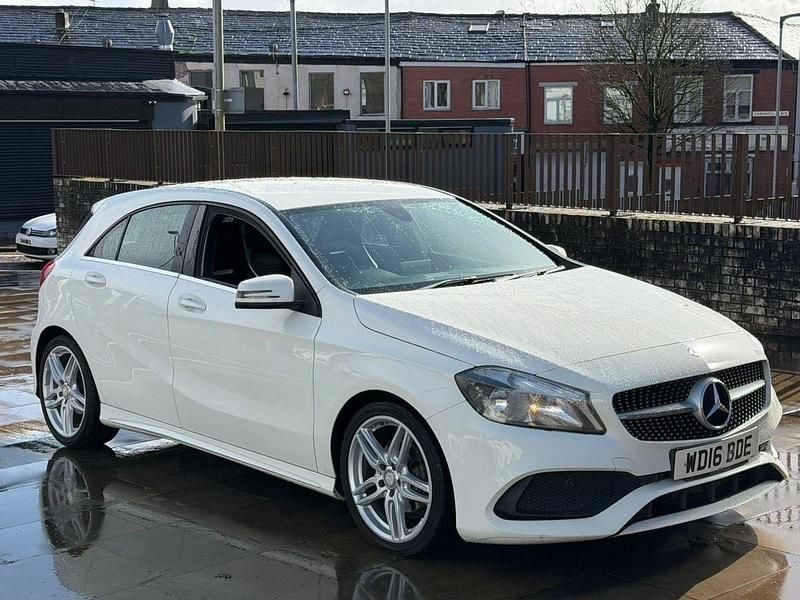 Used Mercedes A200 AMG line 136 HP (100 kW) 2016 White Hatchback