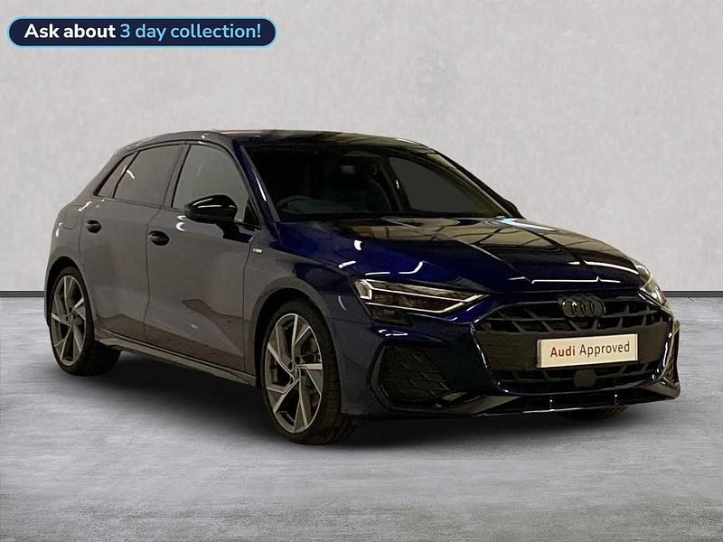 Used Audi A3 Black Edition 150 HP (110 kW) 2025 Blue Hatchback