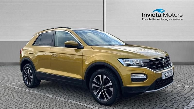 Yellow Used 2021 VW T-Roc United SUV | £17,999 (Good price) - Image 1/4