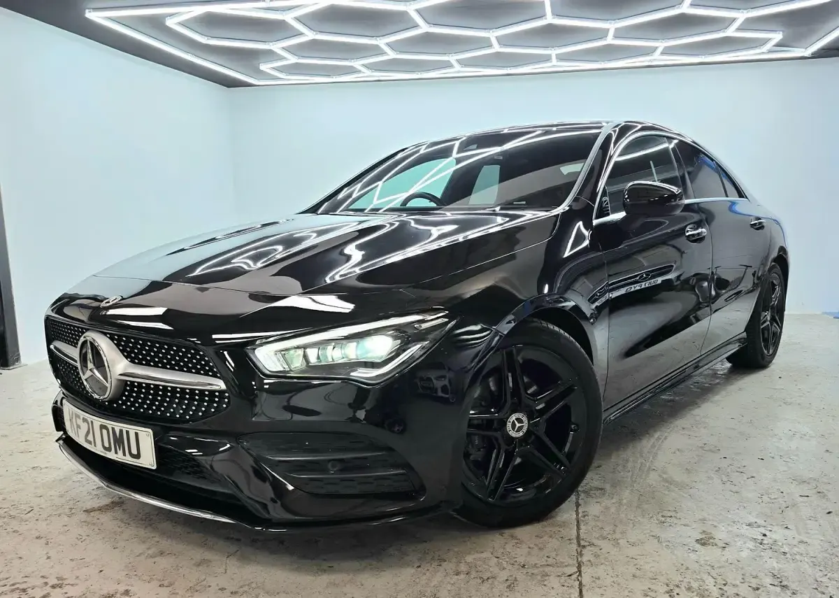 Used Mercedes CLA180 AMG Line Premium Plus 136 HP (100 kW) 2021 Black Coupe