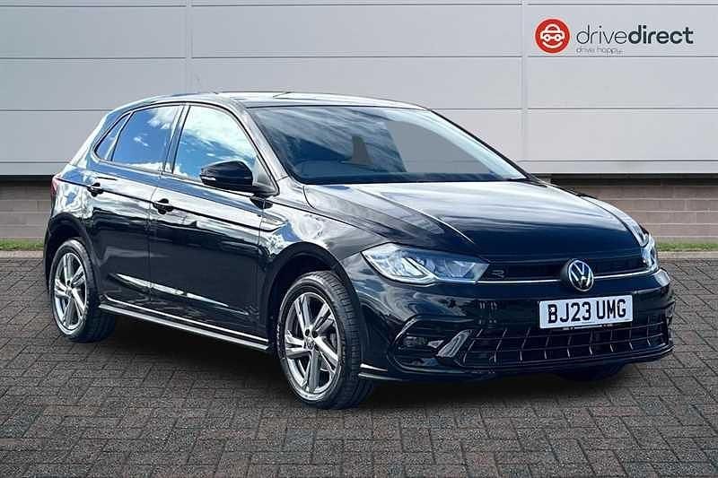 Solid black Used 2023 VW Polo R-line Hatchback | £17,800 (A bit pricey) - Image 1/4
