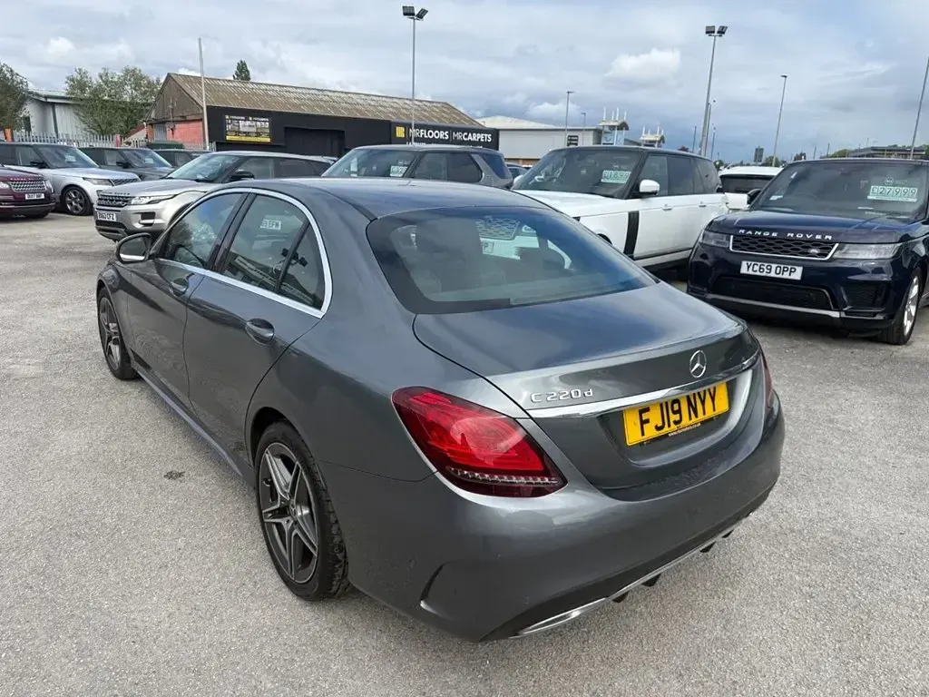 Used Mercedes C220 AMG line 194 HP (142 kW) 2019 Grey Sedan