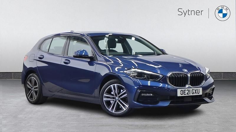 Used BMW 118 Sport Line 136 HP (100 kW) 2021 Blue Hatchback
