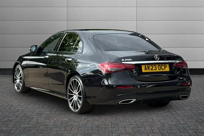 Used Mercedes E200 AMG line 197 HP (144 kW) 2023 Obsidian black Sedan