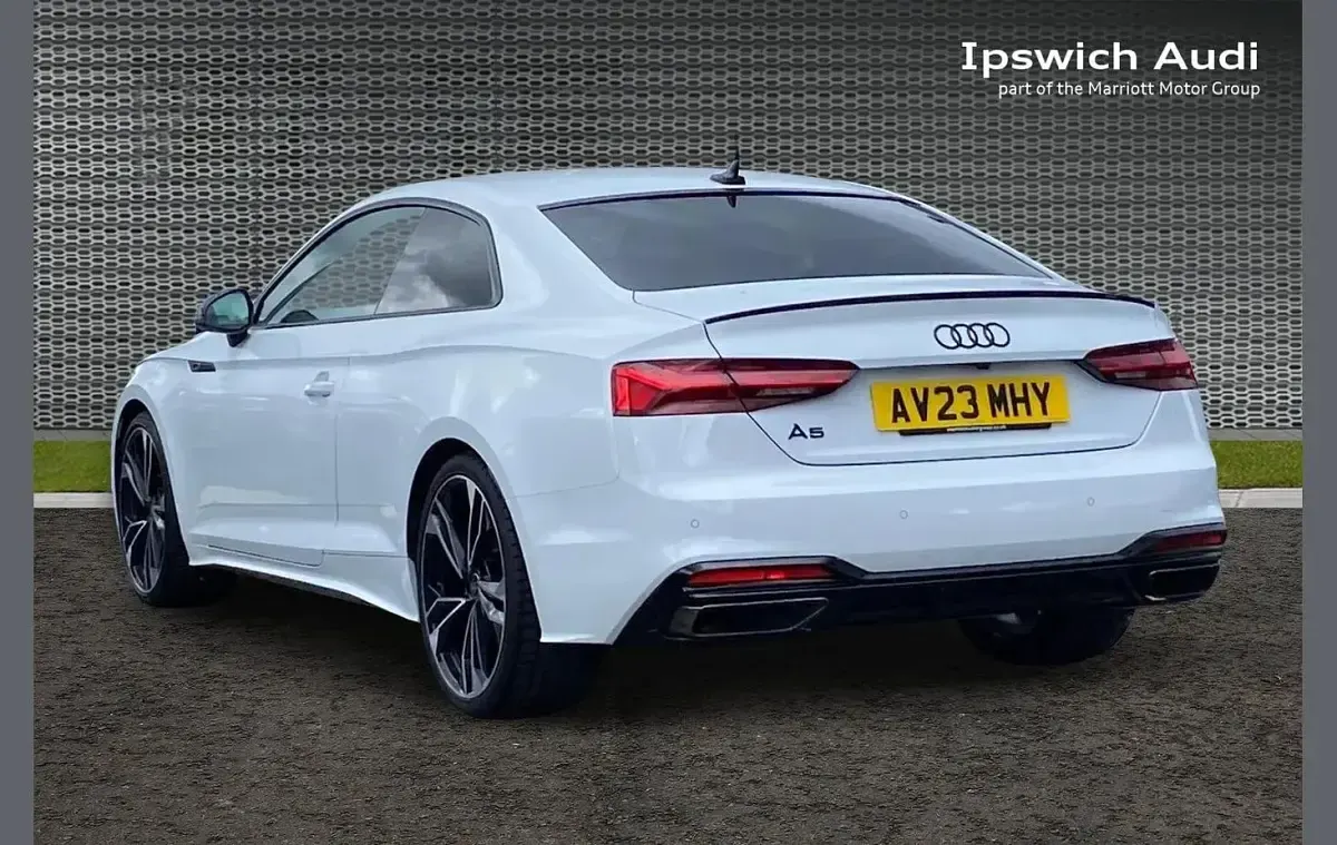 Used Audi A5 Black Edition 147 HP (108 kW) 2023 White Coupe