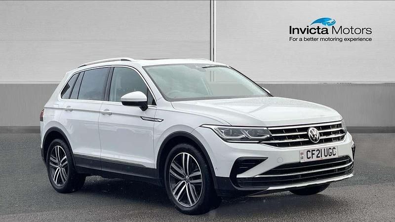 White Used 2021 VW Tiguan Elegance SUV | £20,296 (Good price) - Image 1/4