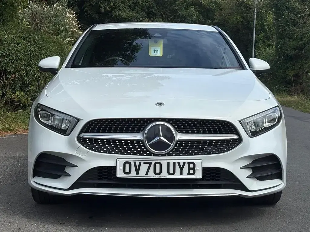 Used Mercedes A250 AMG line 214 HP (157 kW) 2021 White Hatchback
