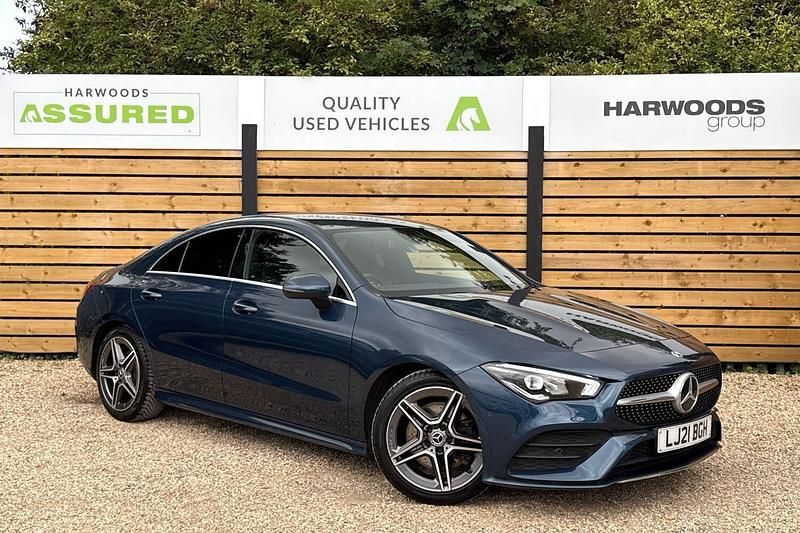 Blue Used 2021 Mercedes CLA200 AMG line Coupe | £23,490 (Fair price) - Image 1/4