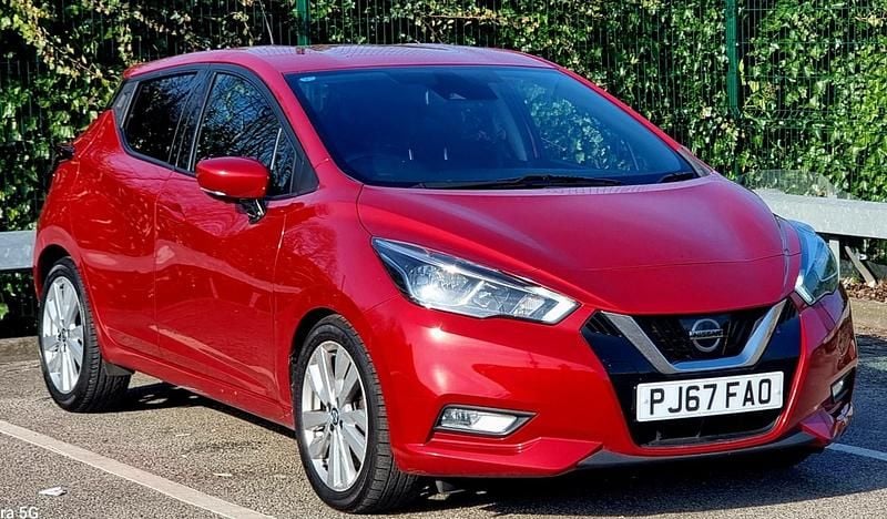 Red Used 2017 Nissan Micra Tekna Hatchback | £3,475 (Super price) - Image 1/4