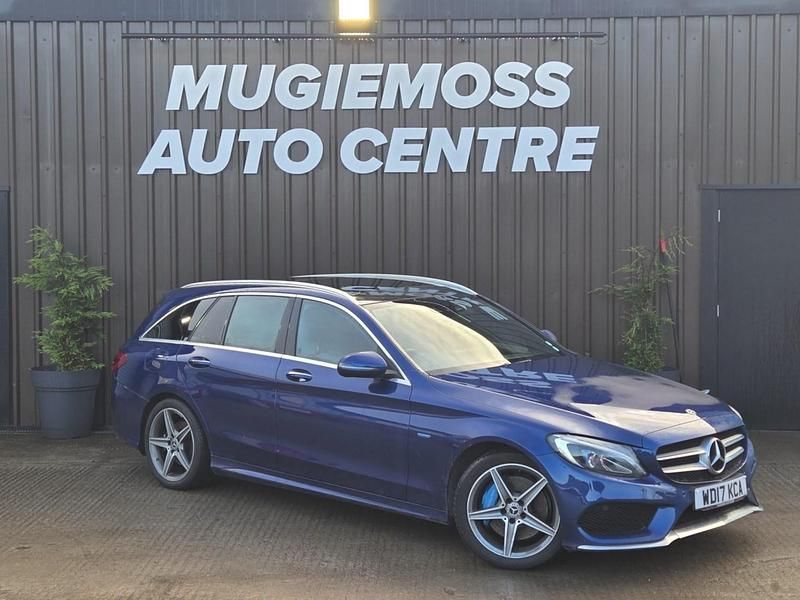 Blue Used 2017 Mercedes C350e AMG line Estate | £11,295 (Expensive) - Image 1/4