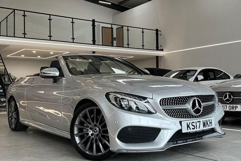Silver Used 2017 Mercedes C220 AMG line Cabriolet | £18,695 (Fair price) - Image 1/1